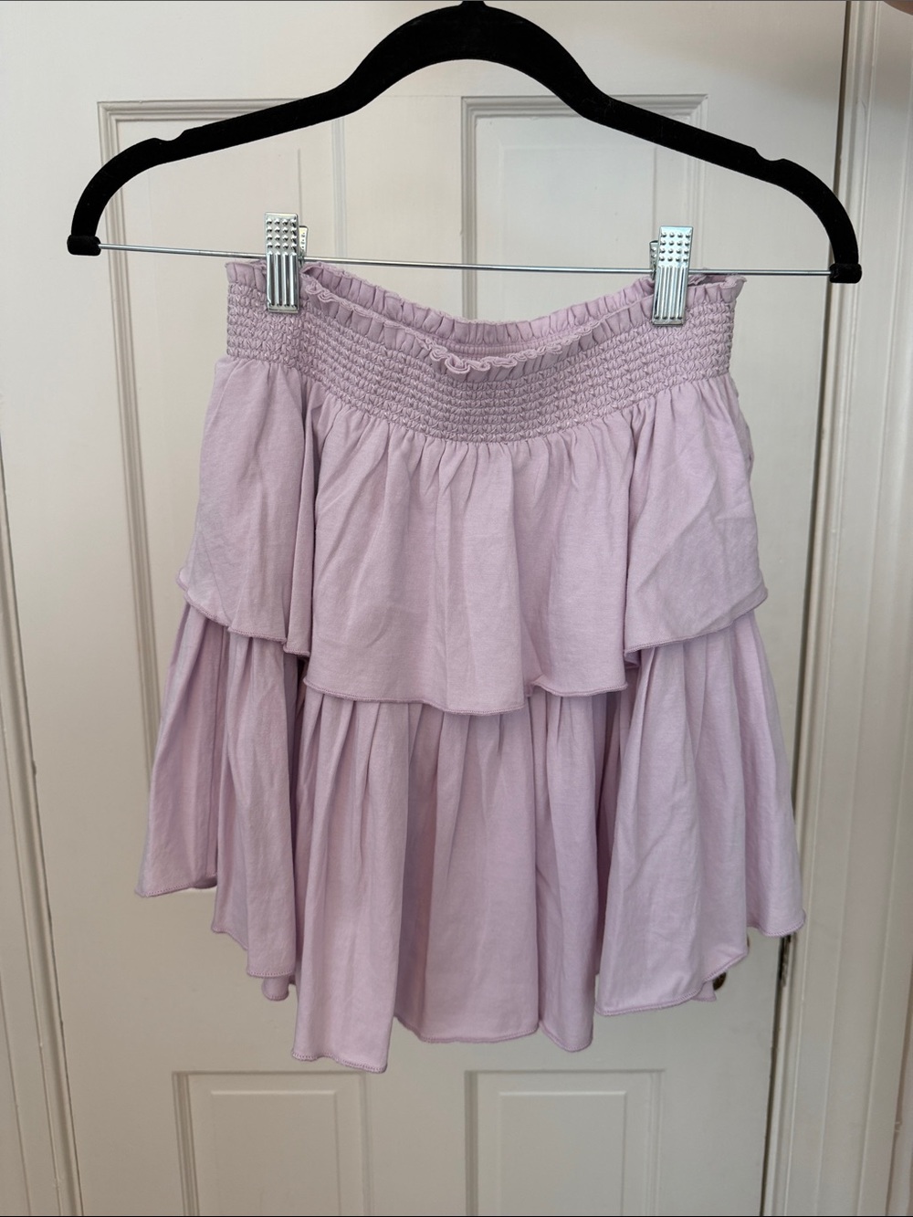 LoveShackFancy Lavender Smocked Ruffle Tank - Picture 2 of 6